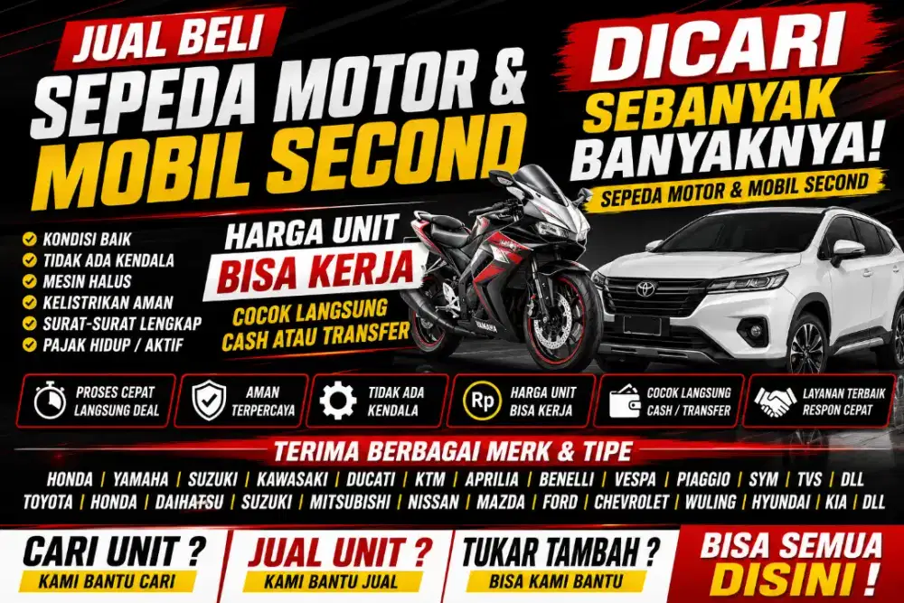 Jual Beli Sepeda Motor Dan Mobil Second