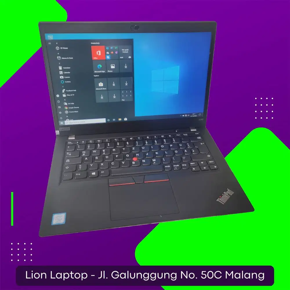 RAM 16GB SSD 256GB Core i5 Gen 8 Slim Lenovo Thinkpad X390 [11|07]