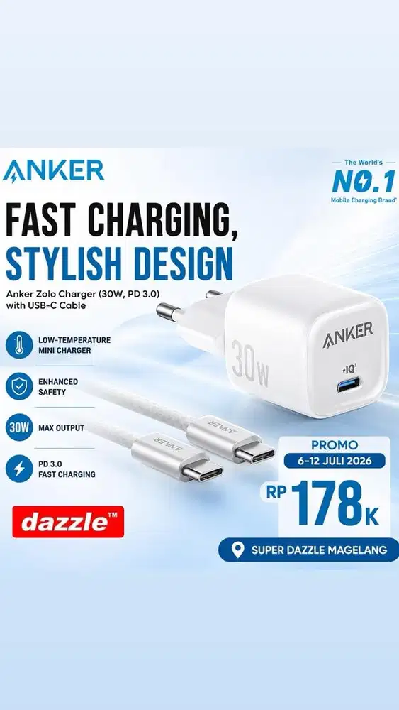 Tc anker set zolo gan 30 watt c to c white b2698L21