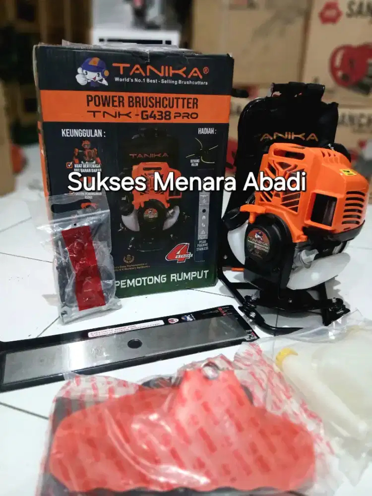 Mesin Potong Rumput Gendong TANIKA TNK G438 PRO 4 Tak Brush Cutter
