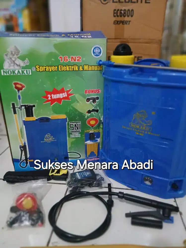 Sprayer Elektrik Nokaku 16L Pompa Hama 2 Fungsi Semprot Pertanian