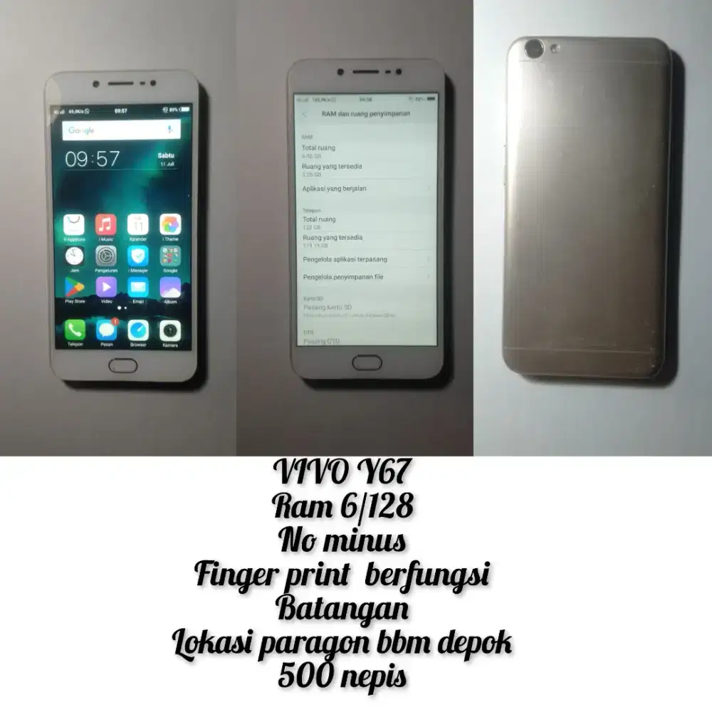 Dijual vivo Y67