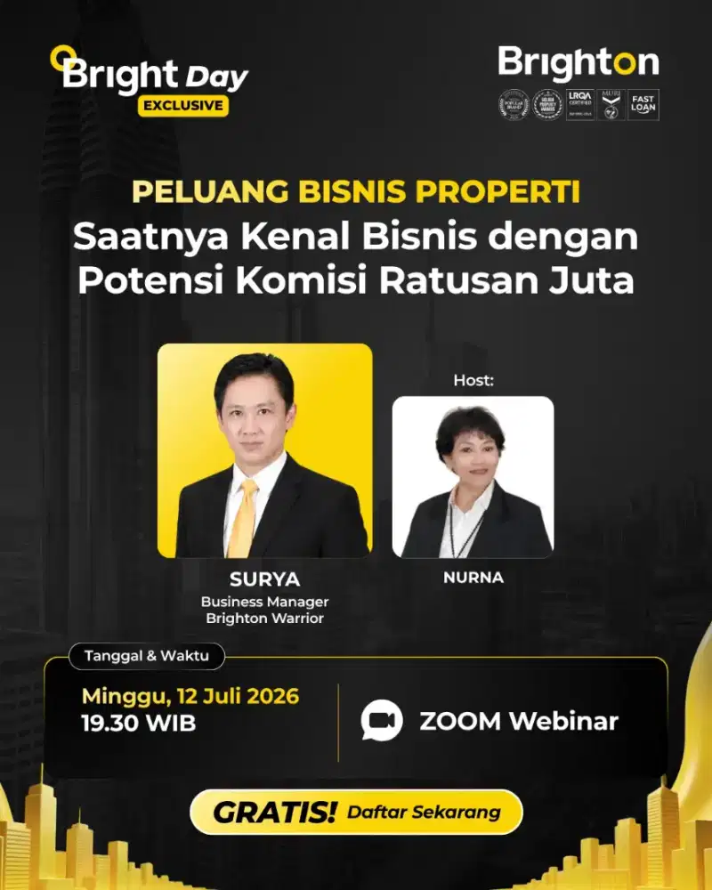 Bisnis Property dengan peluang komisi ratusan juta.