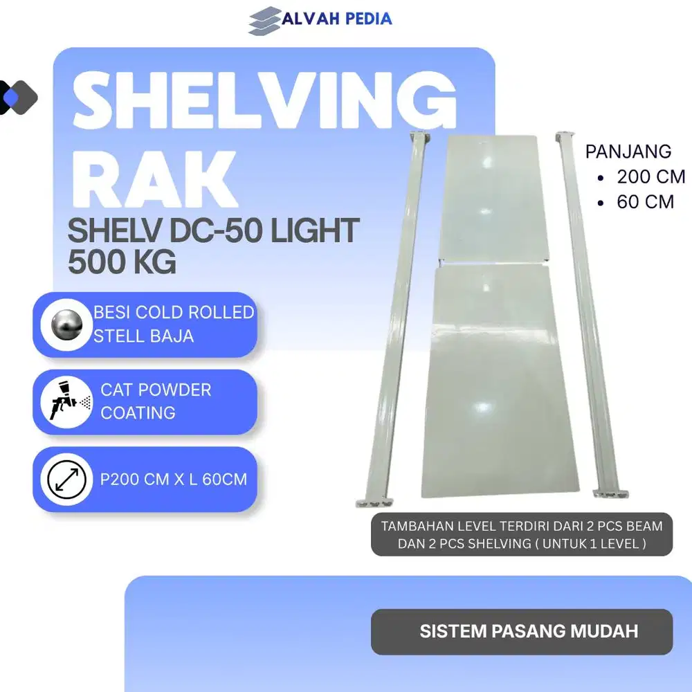 SHELVING AMBALAN DC50 LOAD 500KG RAK GUDANG RAK STORE RAK MINIMARKET