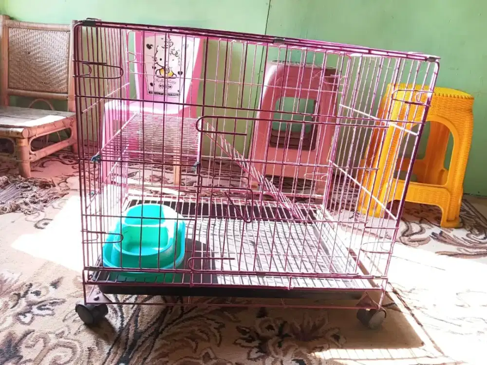 Kandang hewan besi lipat 60×50×42