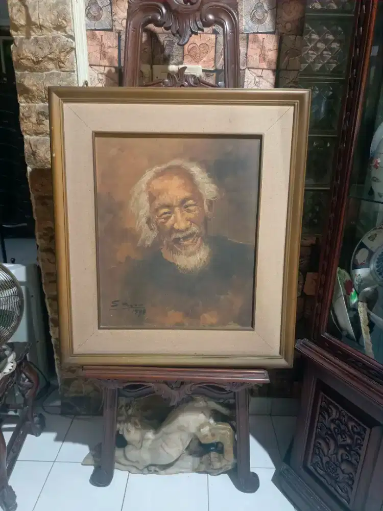 Lukisan S. Toyo Senyum Affandi 1988