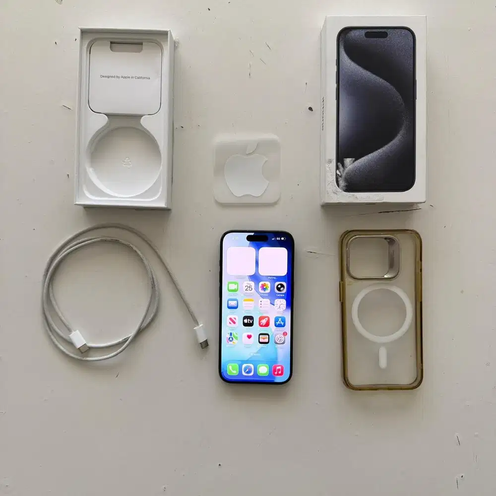 iPhone 15 Pro 256GB Blue Titanium BH 89% IMEI Terdaftar Beacukai