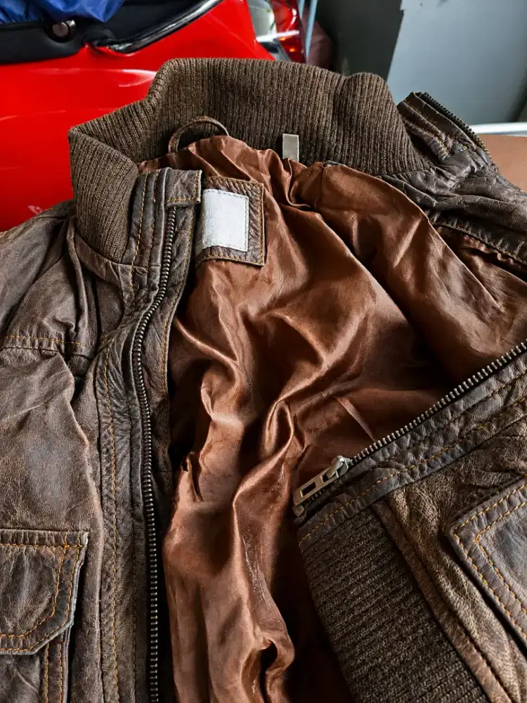 Jaket kulit asli anak usia 3 tahun
