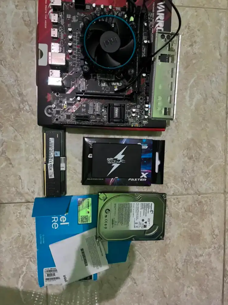 Processor, mobo, ssd, hdd, ram