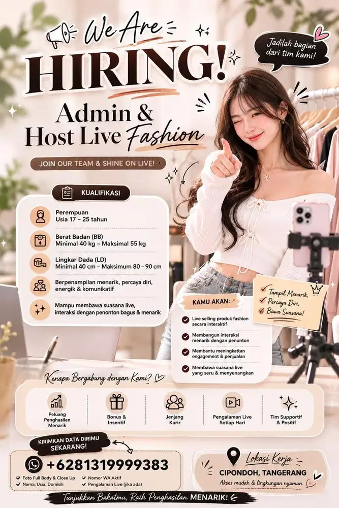 Di cari host live dan admin