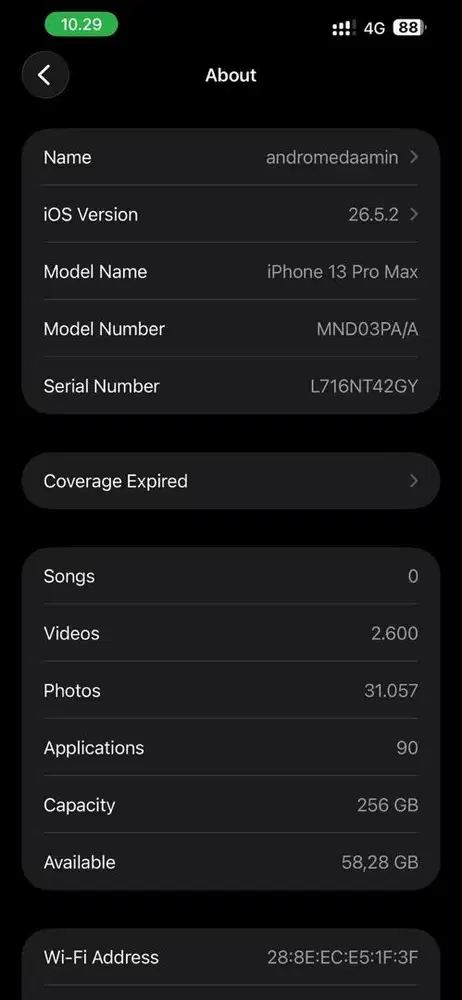 Iphone 13 Pro Max 256GB Ibox BH 83 Ori