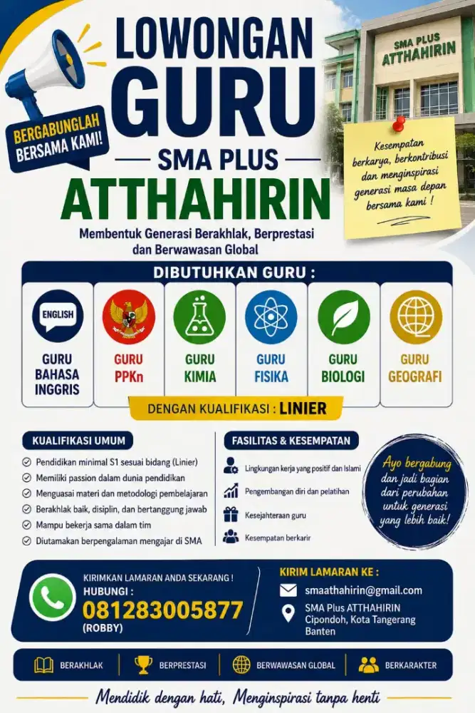 Lowongan guru SMA