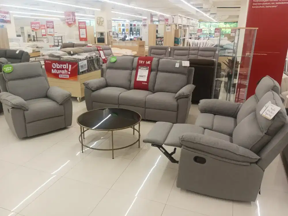 SOFA SET RECLINER MURAH