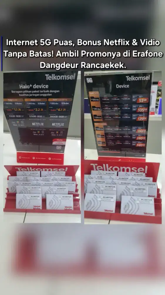 PROMO TELKOMSEL HALO+ DEVICE MURAH DI ERAFONE PAKET DATA & STREAMING