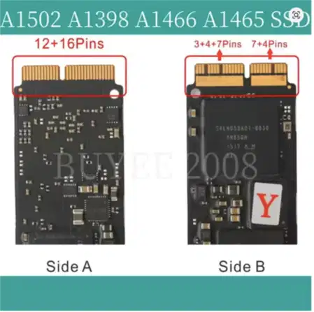 SSD 1Tb Macbook Pro / Air A1466 A1502 A1398 Kapasitas tahun 2013/2017