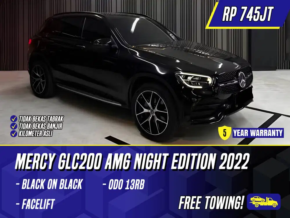 Mercedes Benz GLC200 AMG Night Edition 2022 Facelift Black Hitam Mercy