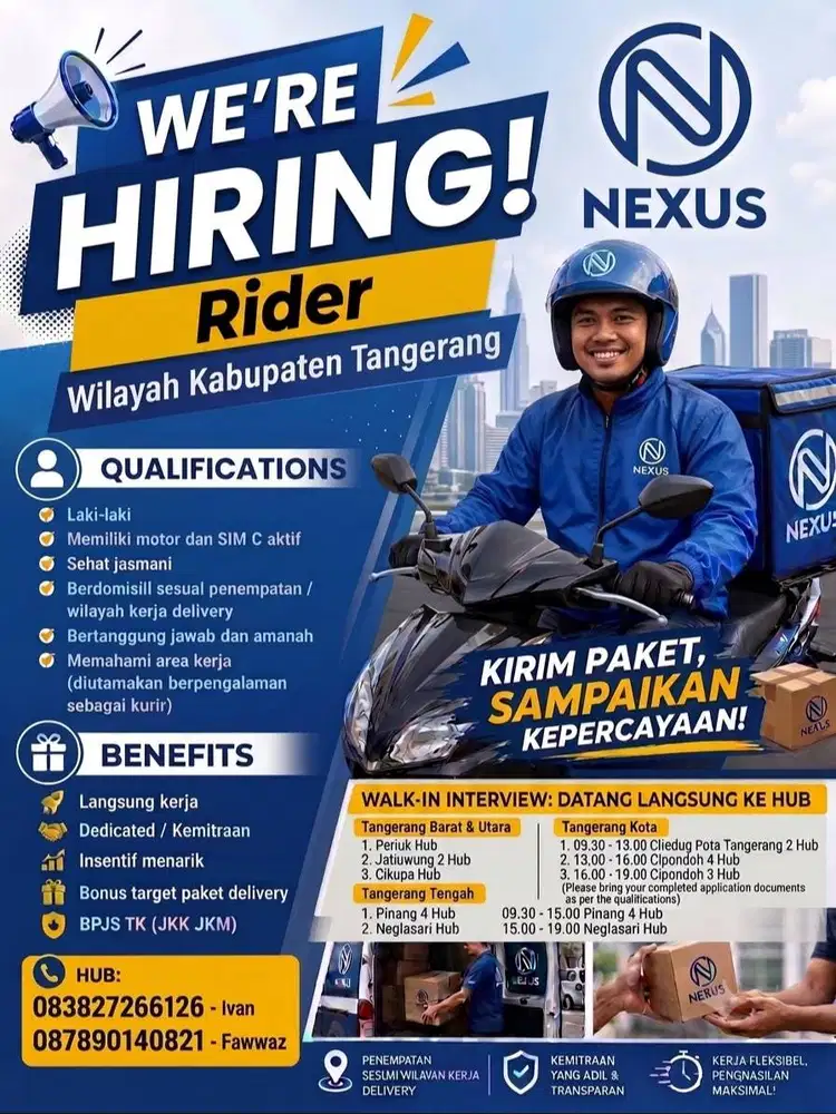 LOKER KURIR AREA TANGERANG