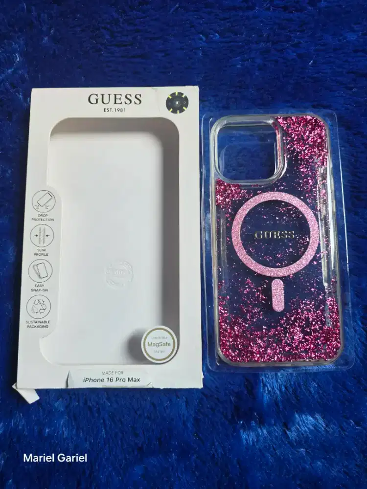 Case Casing iPhone 16 Pro Max Guess Original Support Magsafe