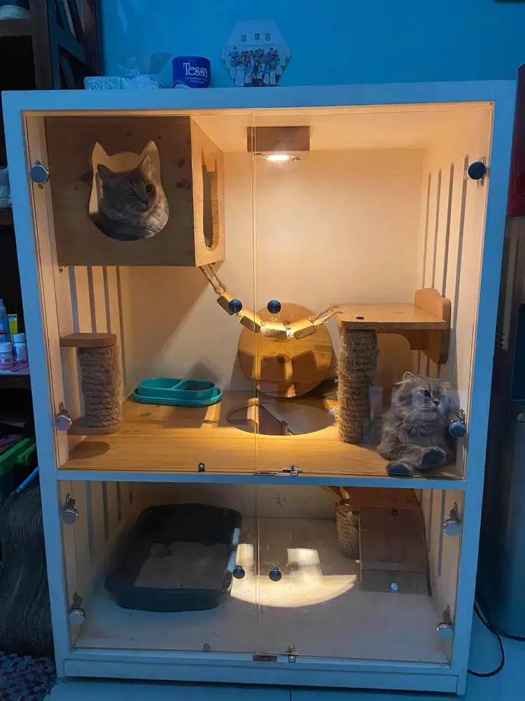 kandang kucing aethetic second like new