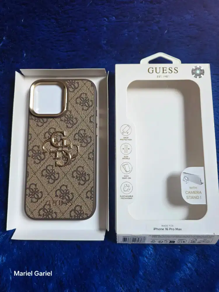 Case Casing iPhone 16 Pro Max Guess With Camera Stand Original