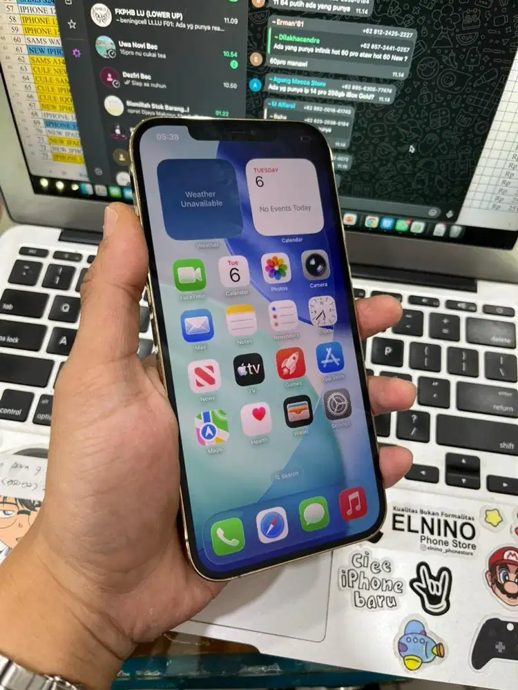 iphone 12 pro max 256 gold inter permanen