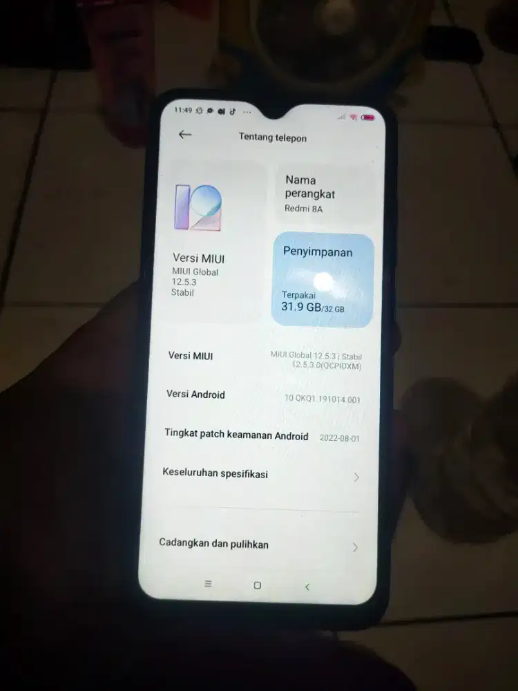 Redmi 8a 3/32 cek deskripsi