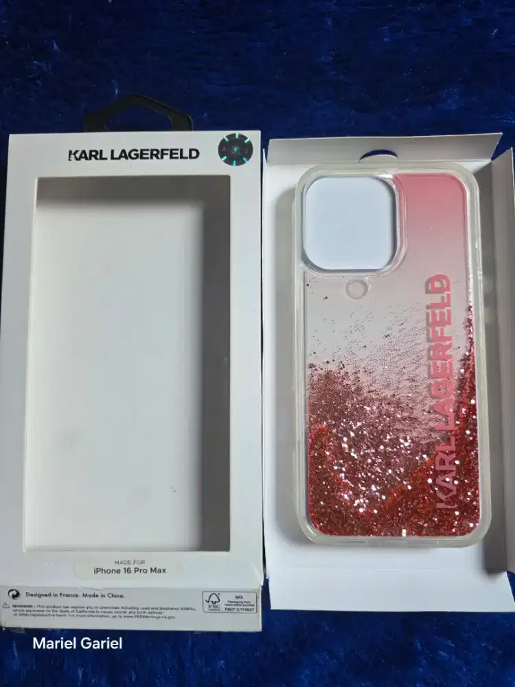 Case Casing iPhone 16 Pro Max Karl Lagerfeld Glitter Original