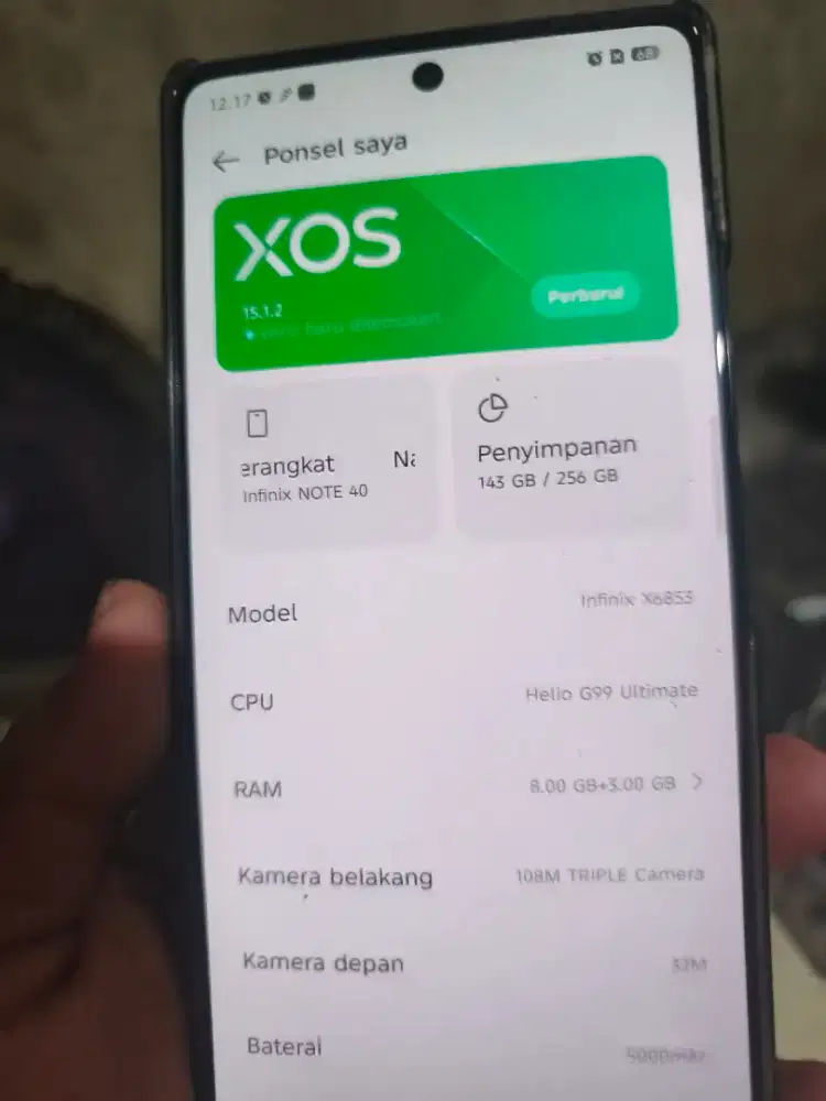 penjualan Infinix note40