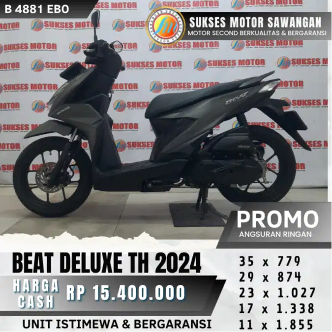 HONDA BEAT DELUXE TH 2024 UNIT MULUS BISA CASH KREDIT DP 700 RIBU
