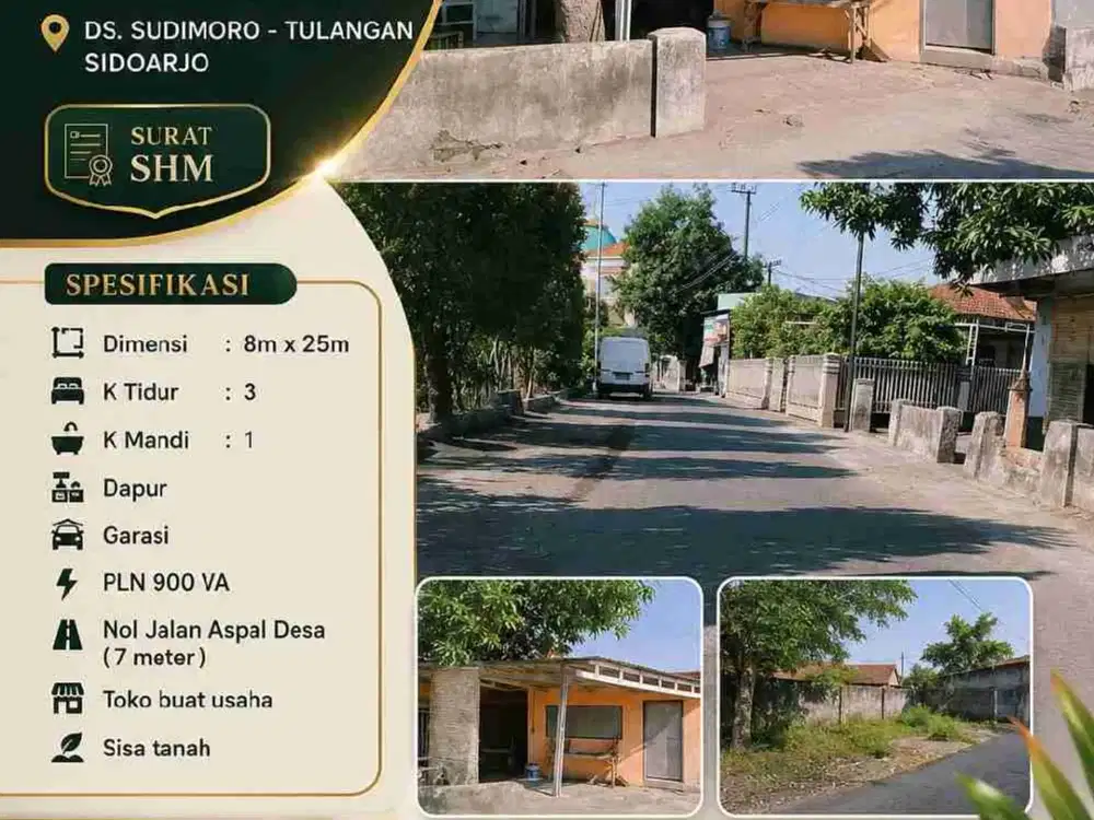 Rumah Murah siap Huni di Desa Sudimoro, Tulangan, Sda