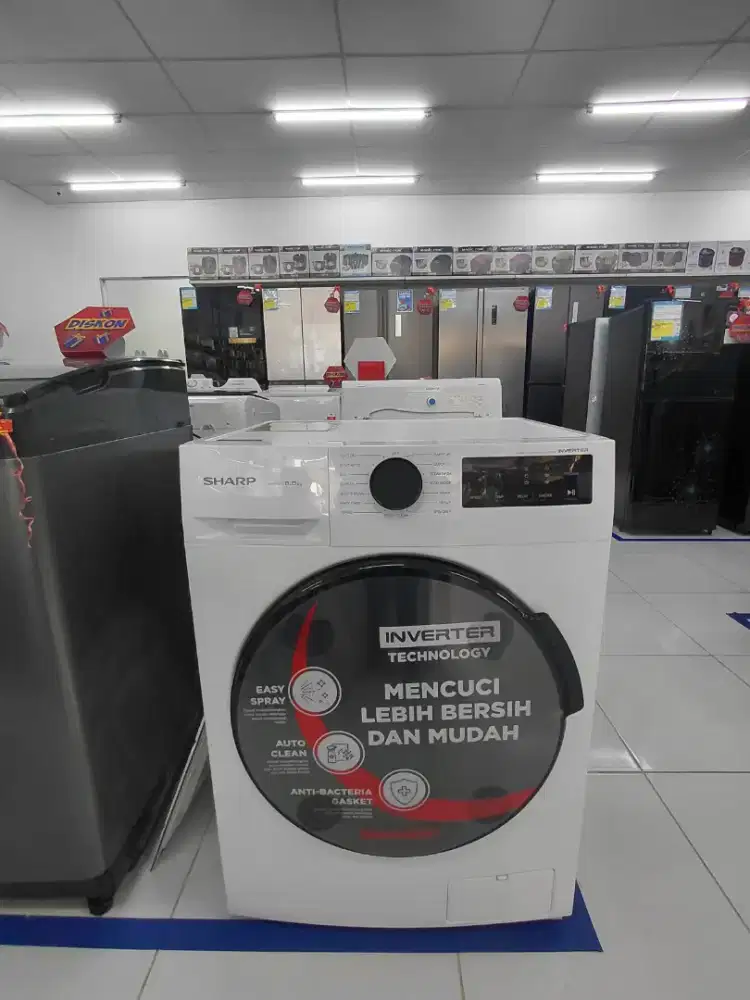 Mesin Cuci Sharp 8KG 200 Watt inverter