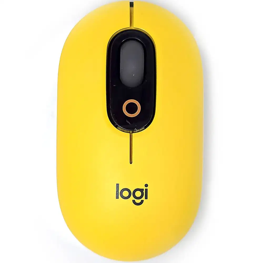260708E Original Logitech Pop Mouse Blast Yellow Bluetooth SmartWheel