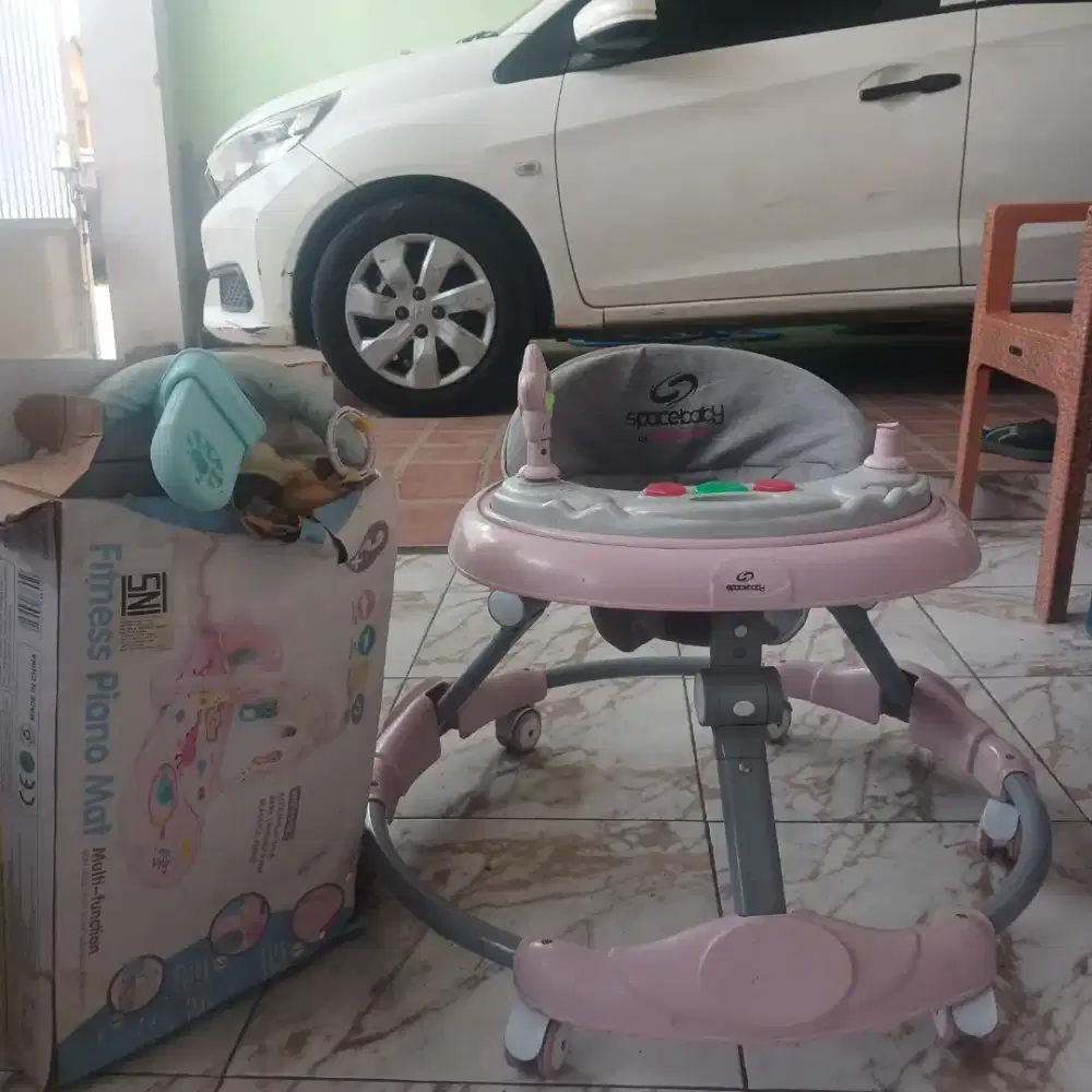 Baby walker & fitness piano mat