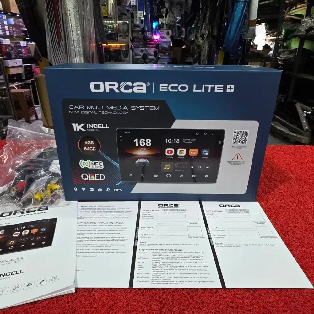 Head Unit Android ORCA ECO LITE+ ADR-9988 NFC 4GB+64GB QLED 9 in