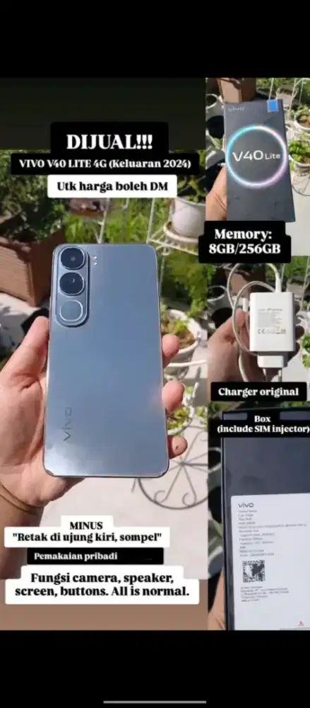 Hp vivo V40 lite second