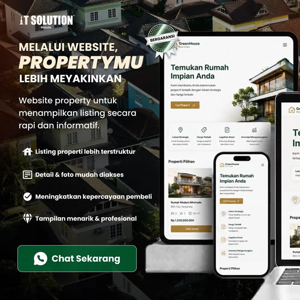 Pembuatan Website Agen dan Listing Properti Profesional dan Bergaransi