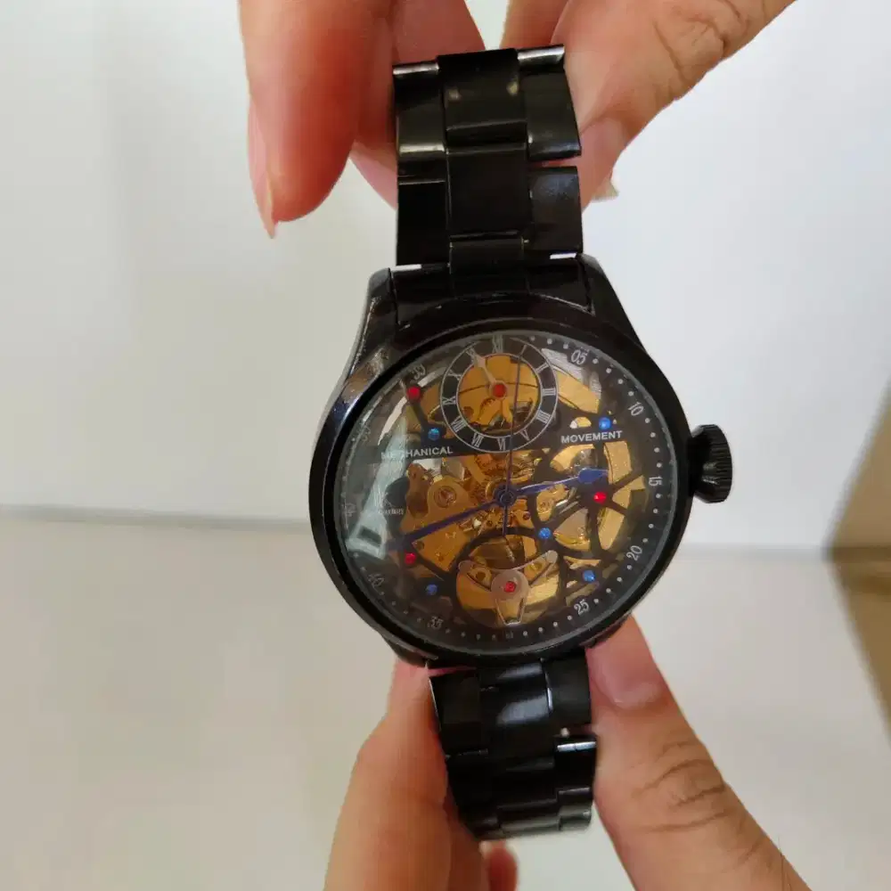 Jam Tangan Mechanical Movement IK Colouring Warna Hitam