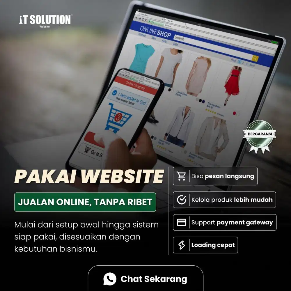 Pembuatan Website Toko Online Profesional Konek Payment Gateway