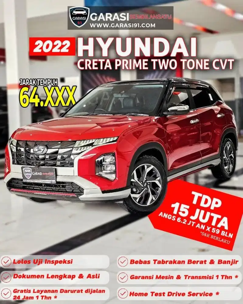 ‼️TDP 15 JT‼️HYUNDAI CRETA PRIME CVT 2022