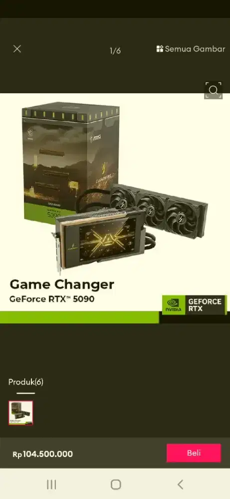 VGA Card MSI GeForce RTX 5090 32GB Lightning Z - 32GB GDDR7