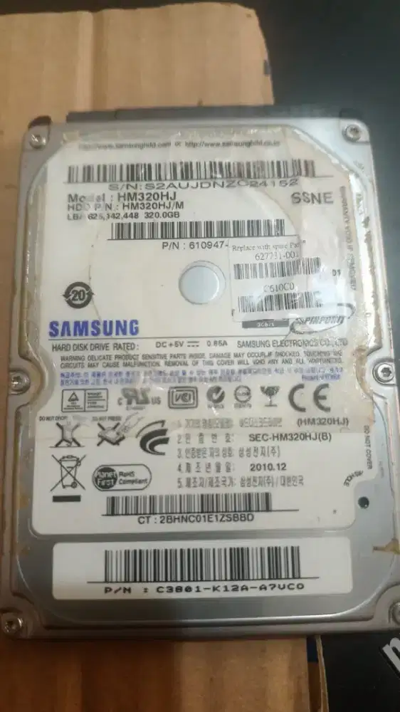 HDD Laptop Samsung 320 GB