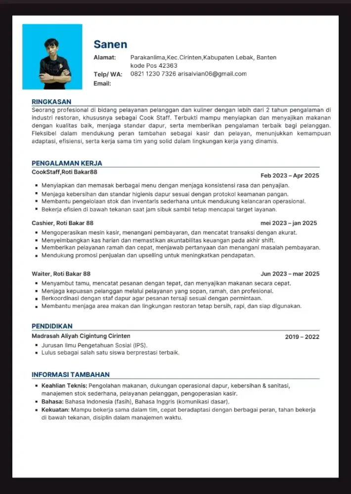 Info lowongan pekerjaan