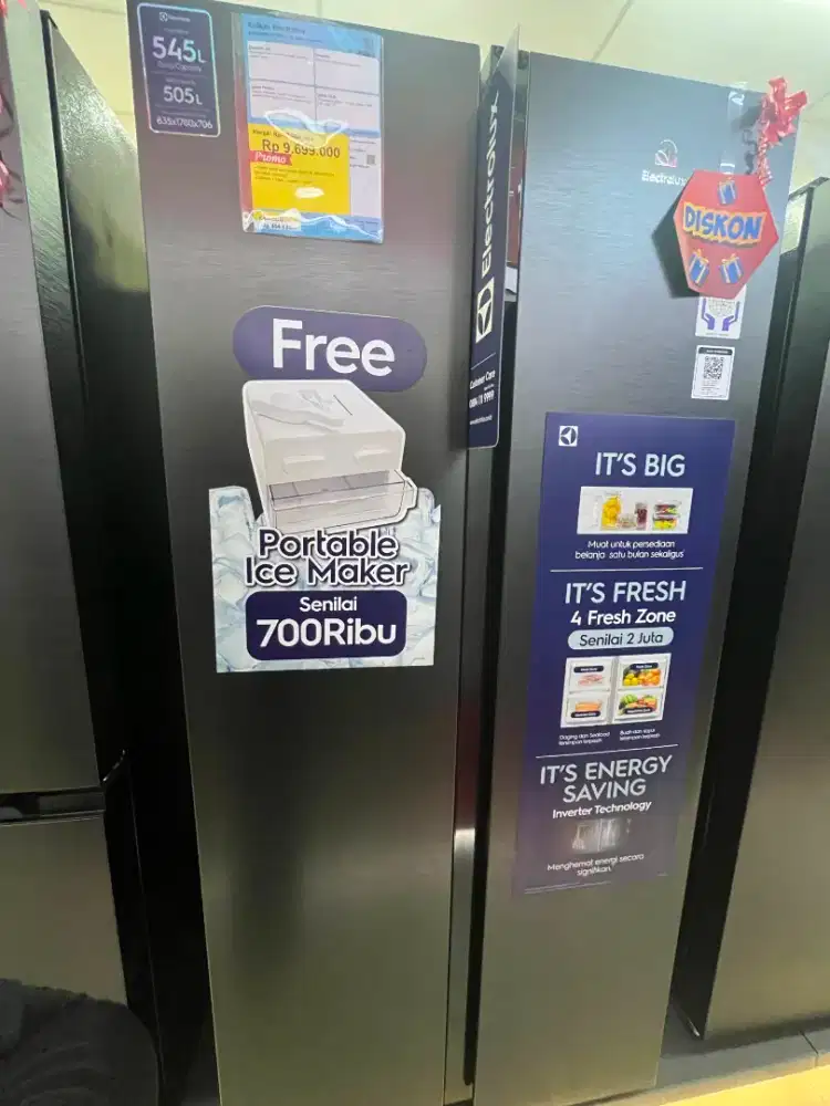 Kulkas Electrolux 505L | Promo Cicilan Free 1-2× Angsuran