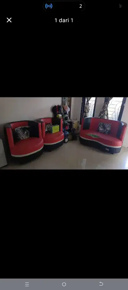 Jual sofa 1 set 3 kursi