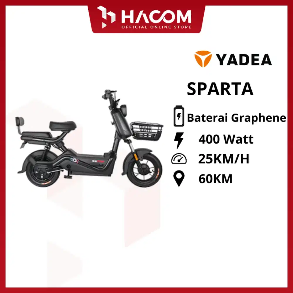 PROMO SEPEDA LISTRIK YADEA SPARTA - Cicilan Kredivo, DP 0, Syarat KTP