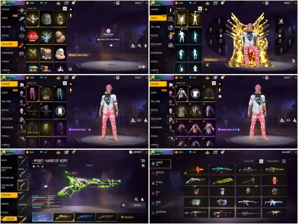 Jual akun ff murah meriah yg minat lansung inbok
