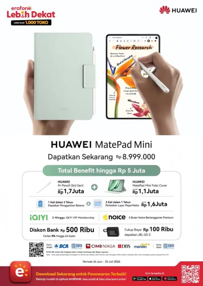 Huawei matepad mini Ram 12 256GB