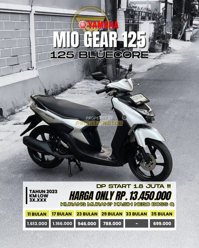 CREDIT DP MULAI 1.8 JUTA !!! YAMAHA MIO GEAR 125 BLUECORE 2023