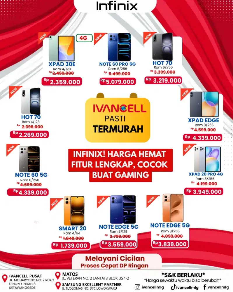 PROMO INFINIX HARGA TERMURAH BISA TEBUS MURAH AKSESORIS PROMO CICILAN