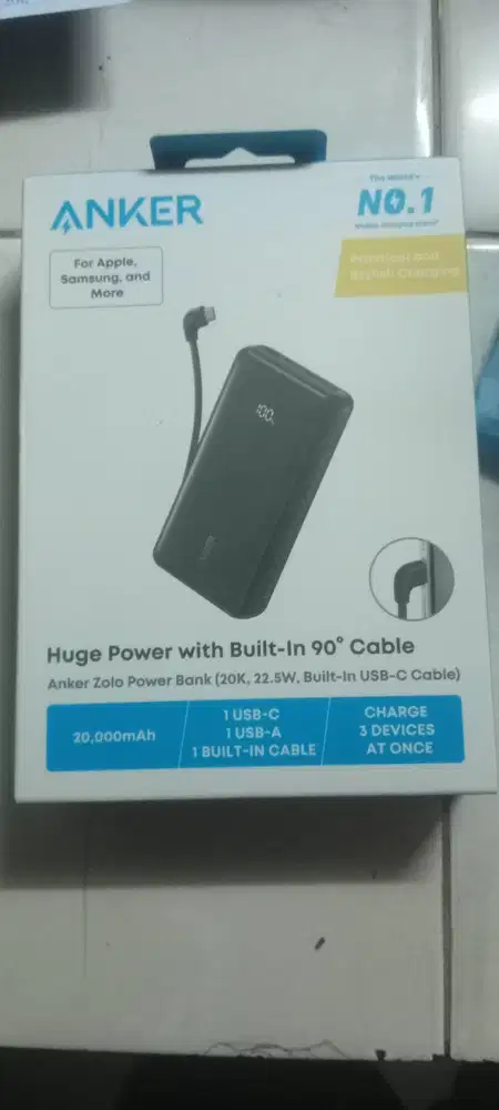 Dijual PowerBank Anker Zolo 20000mAh 22.5 W